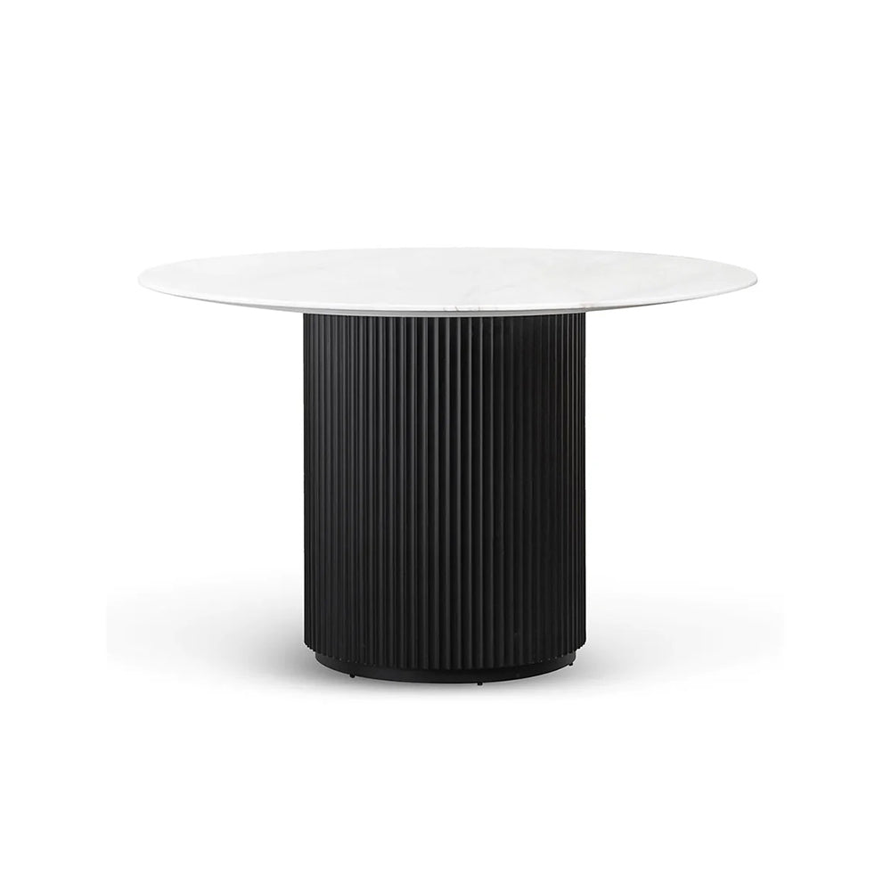 Odessa Black & White Marble Dining Table