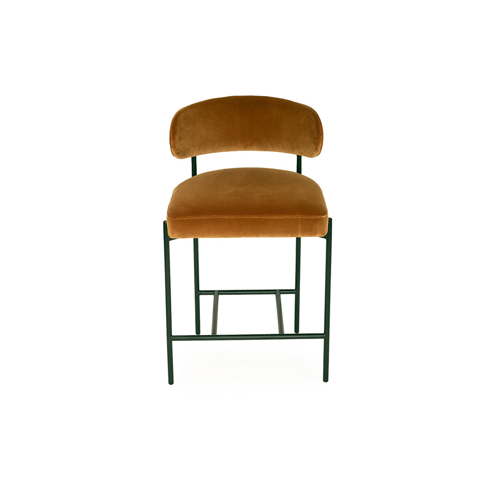 Paris Kitchen Stool - Rust Velvet