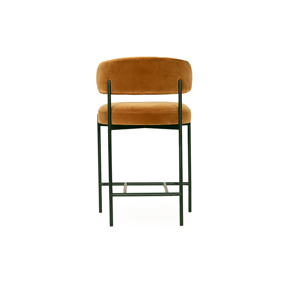 Paris Kitchen Stool - Rust Velvet