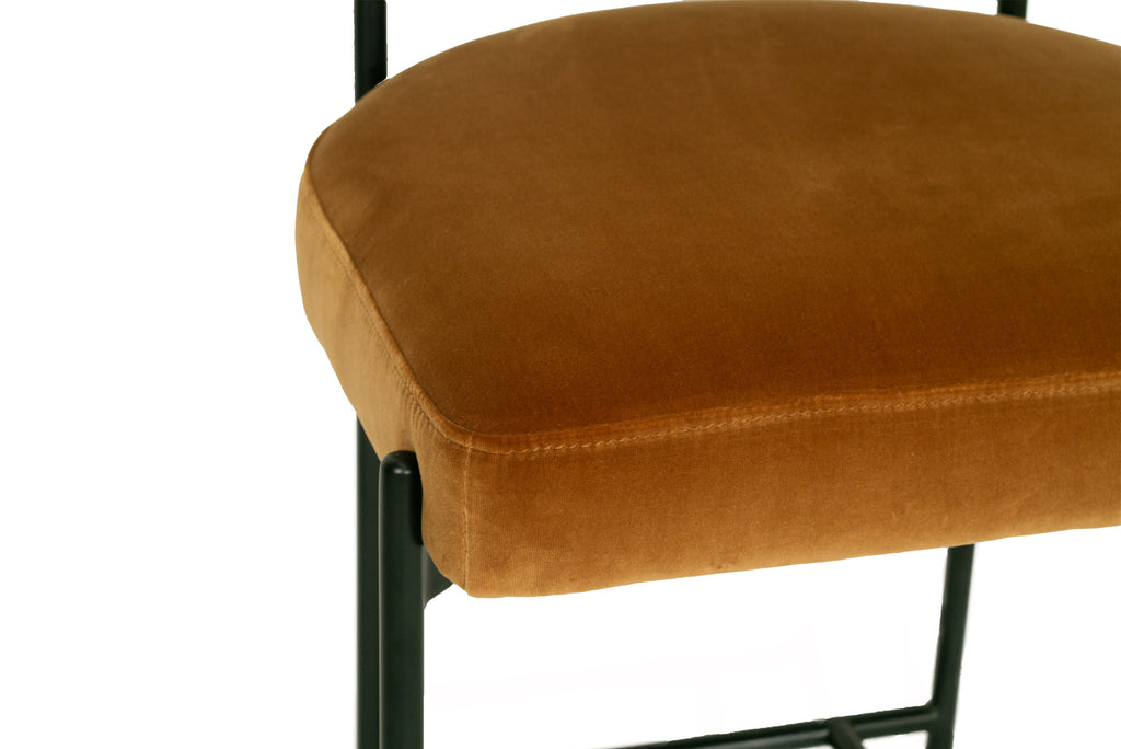 Paris Kitchen Stool - Rust Velvet