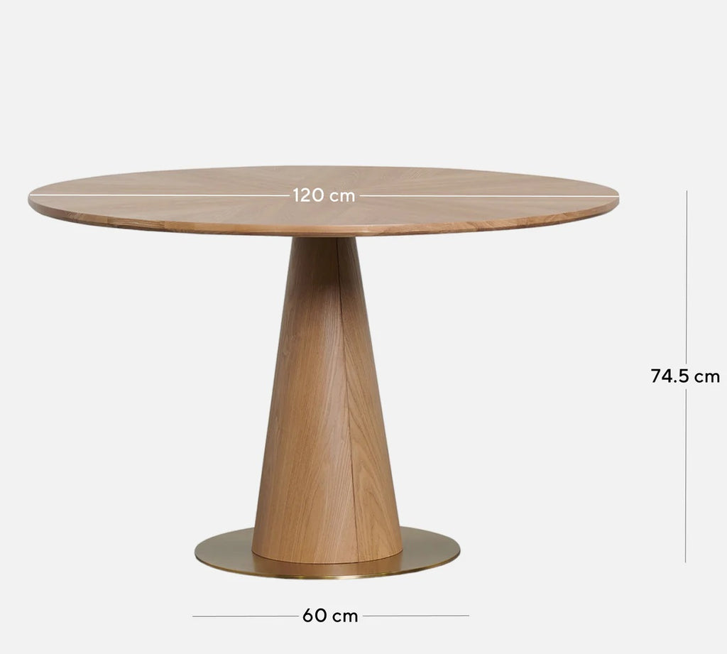 Portofino Round Dining Table 120cm - Natural