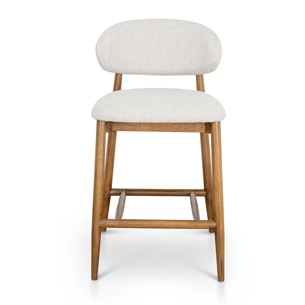 Terra Coastal Beige Bar Stool - Walnut