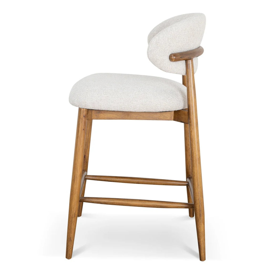 Terra Coastal Beige Bar Stool - Walnut