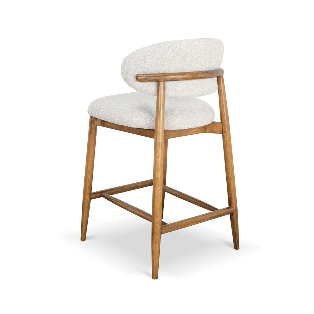 Terra Coastal Beige Bar Stool - Walnut