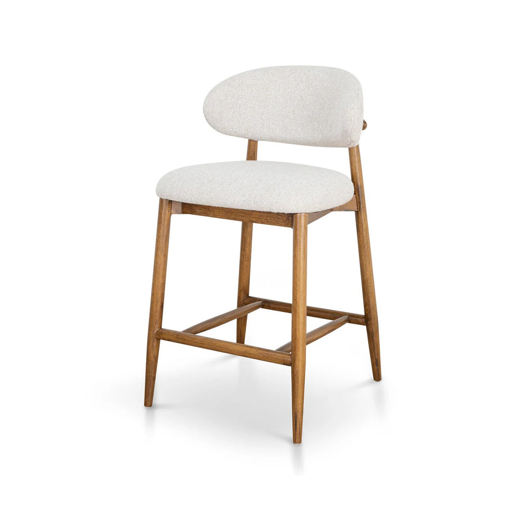 Terra Coastal Beige Bar Stool - Walnut