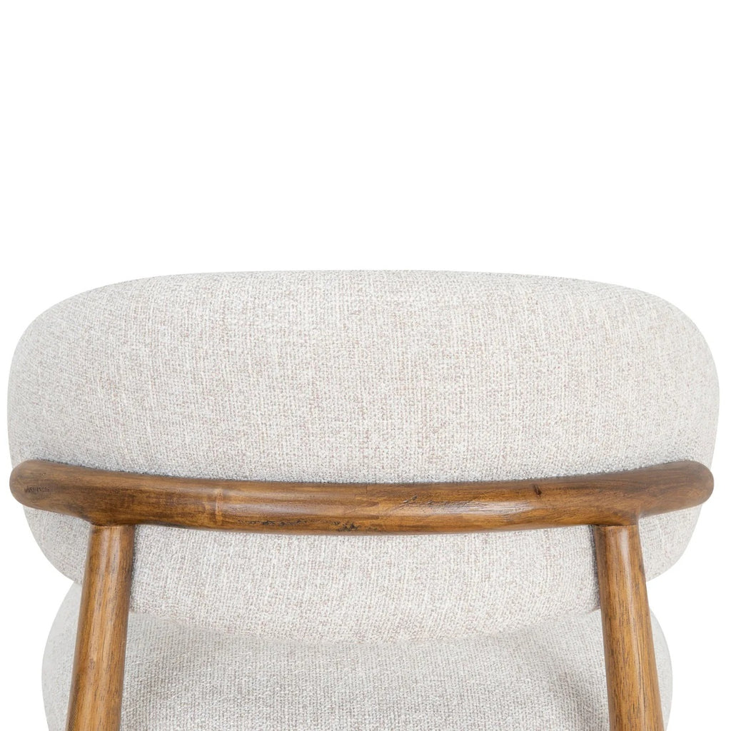 Terra Coastal Beige Bar Stool - Walnut