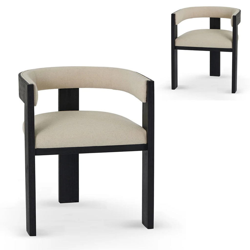 Willow Black Elm Dining Chair - Light Beige (Set of 2)