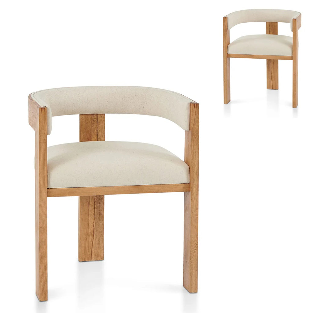 Willow Natural Dining Chair - Light Beige (Set of 2)