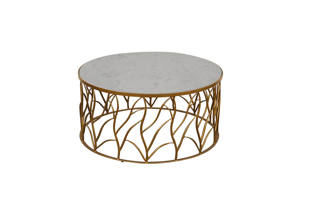 Chambord Marble Coffee Table - Antique Gold