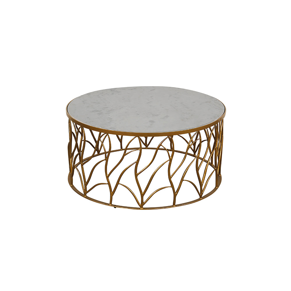 Chambord Marble Coffee Table - Antique Gold