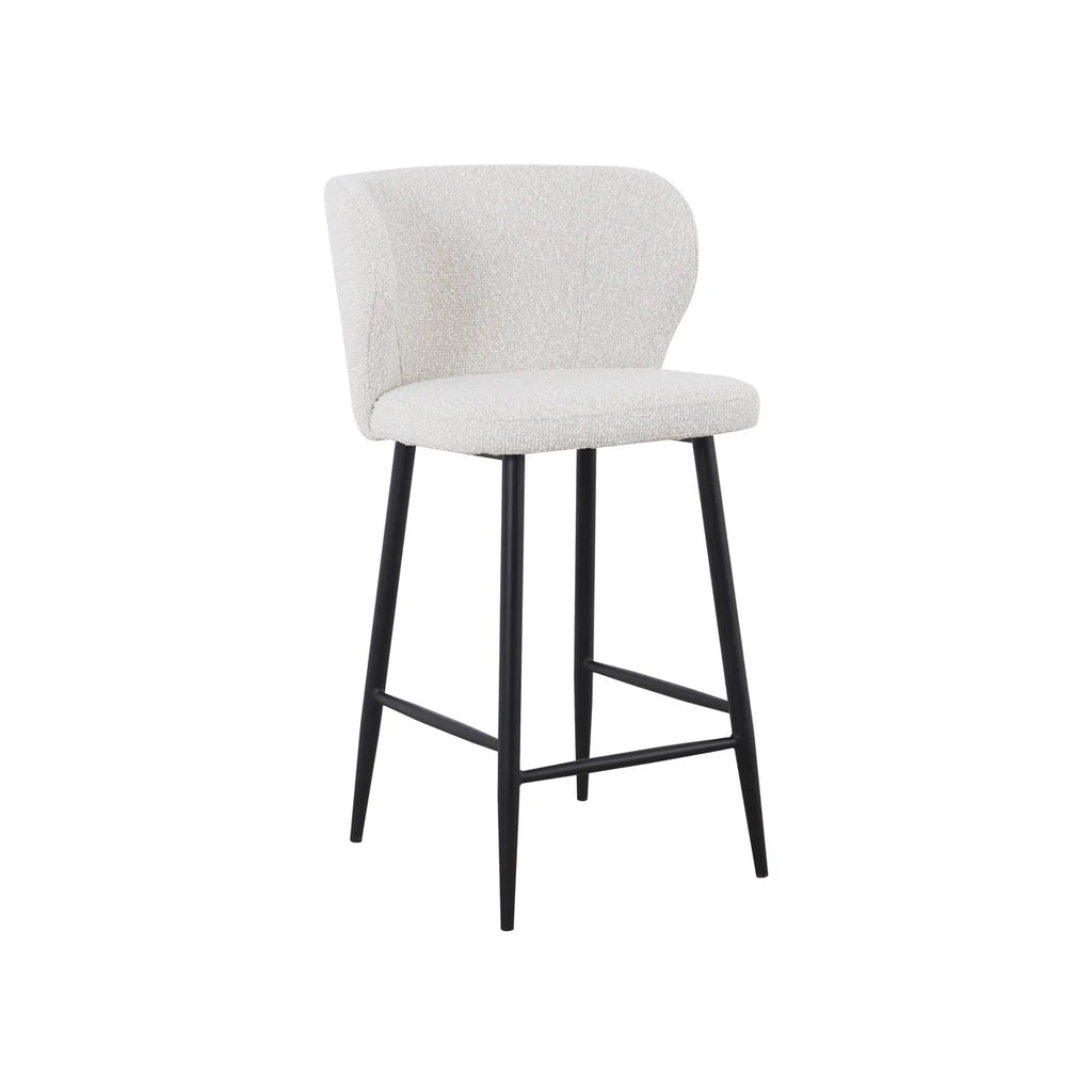 Zara Bar Stool - Pearl Grey Boucle (Set of 2)