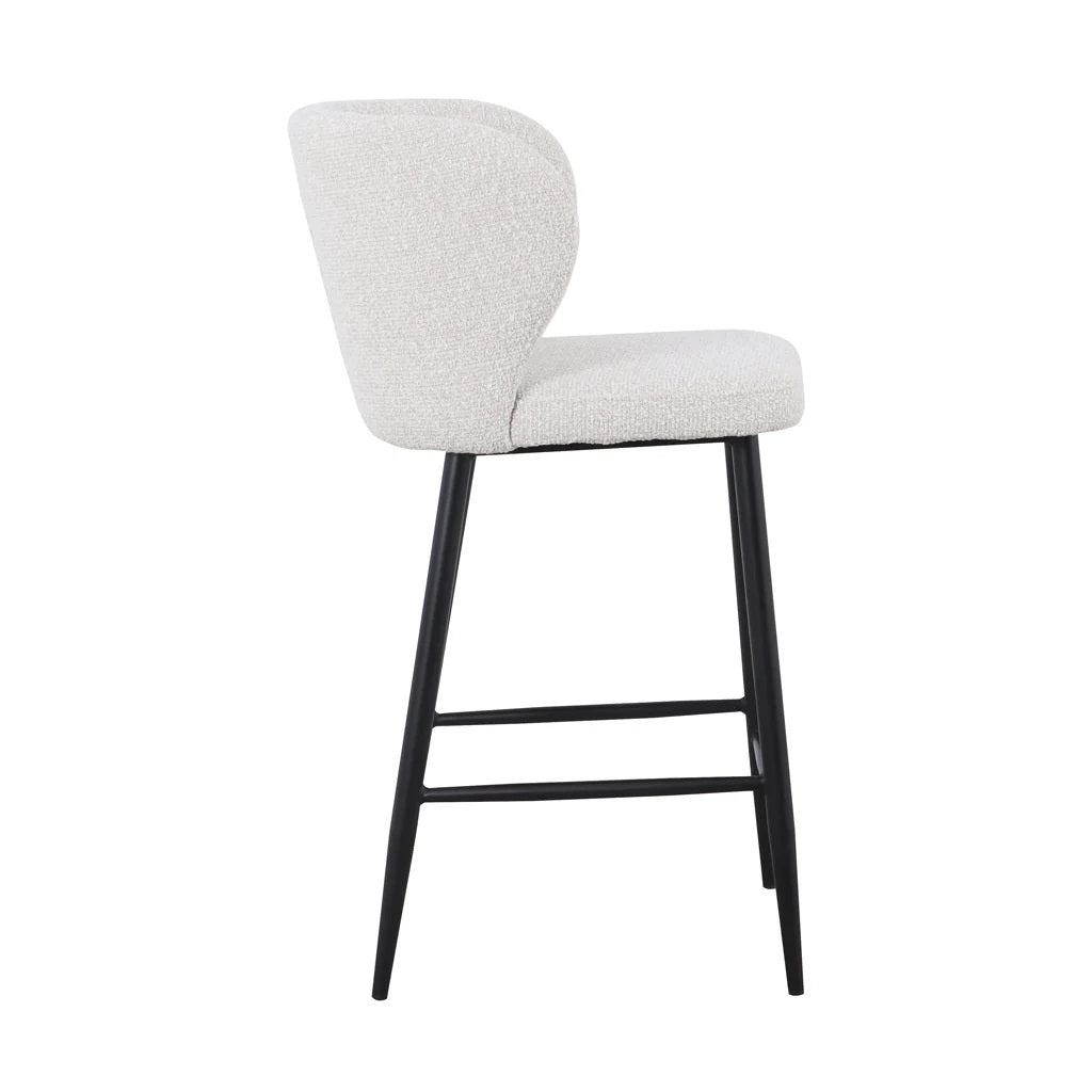 Zara Bar Stool - Pearl Grey Boucle (Set of 2)