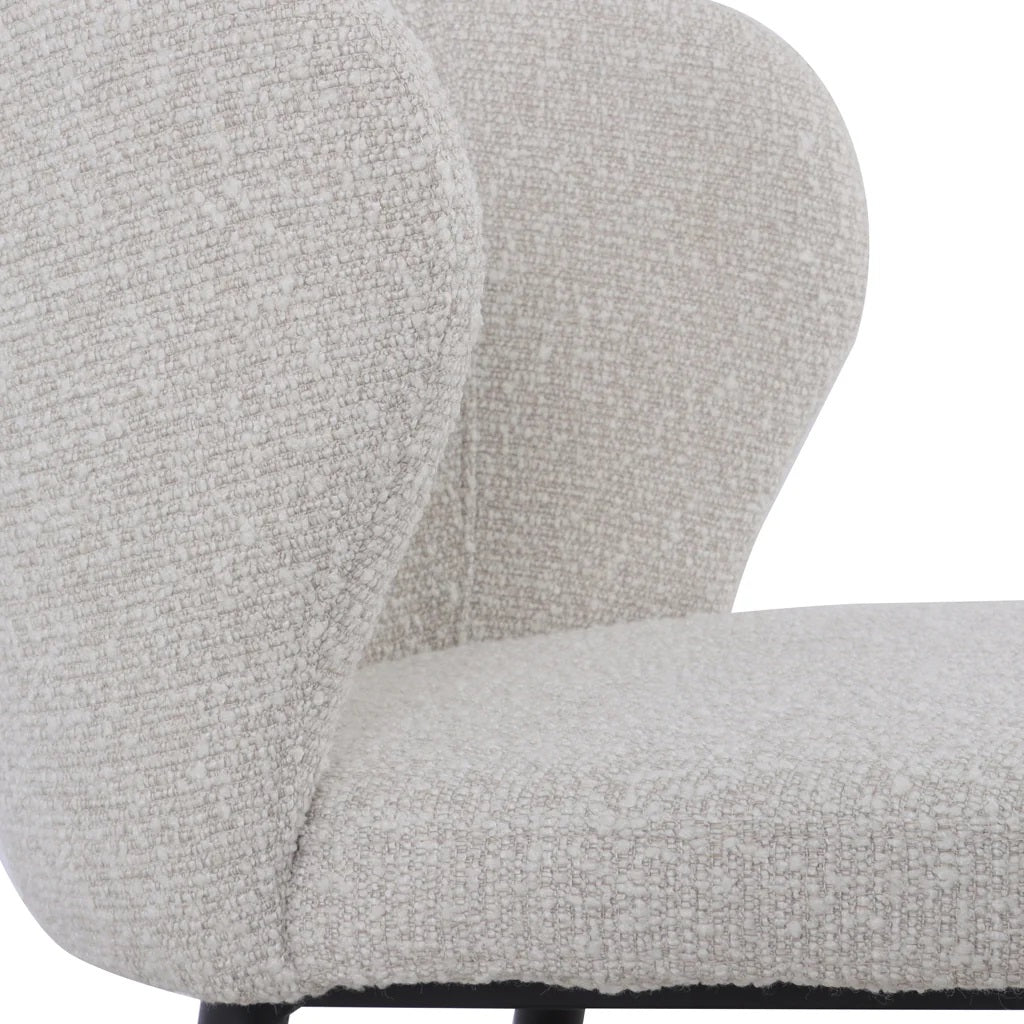 Zara Bar Stool - Pearl Grey Boucle (Set of 2)