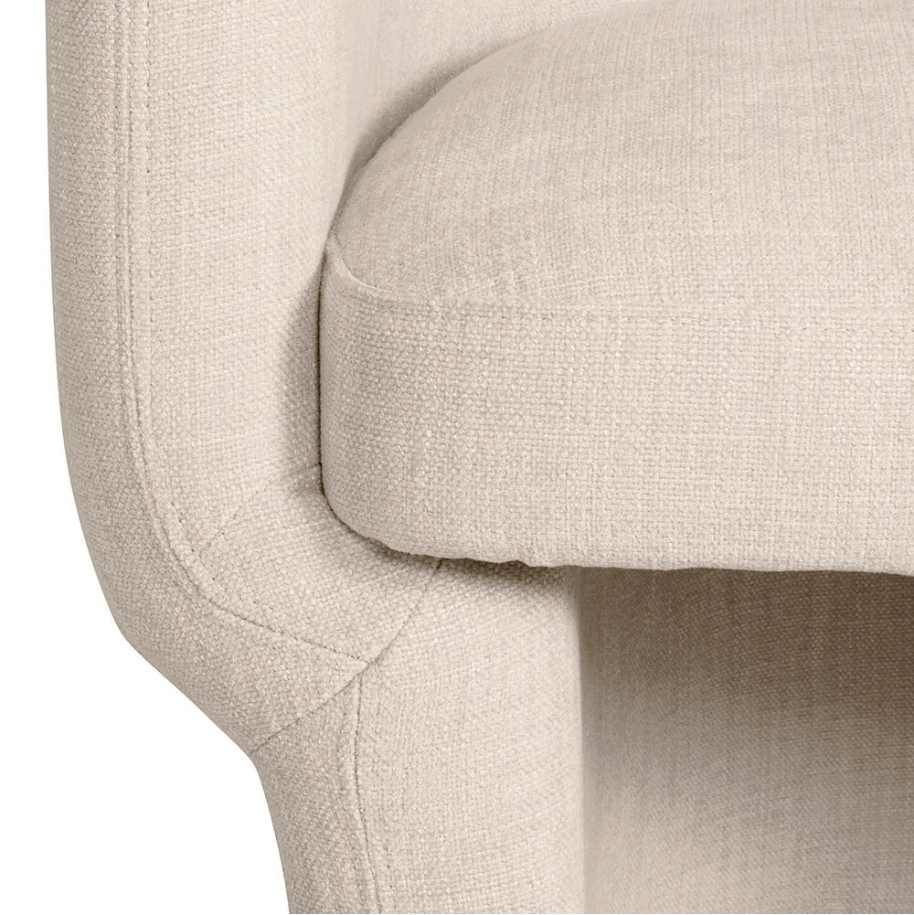 Zoe Arm Chair - Natural Chenille