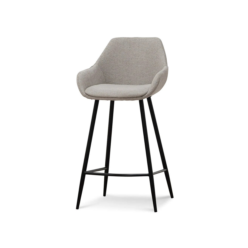 Zoey Fabric Bar Stool - Beige