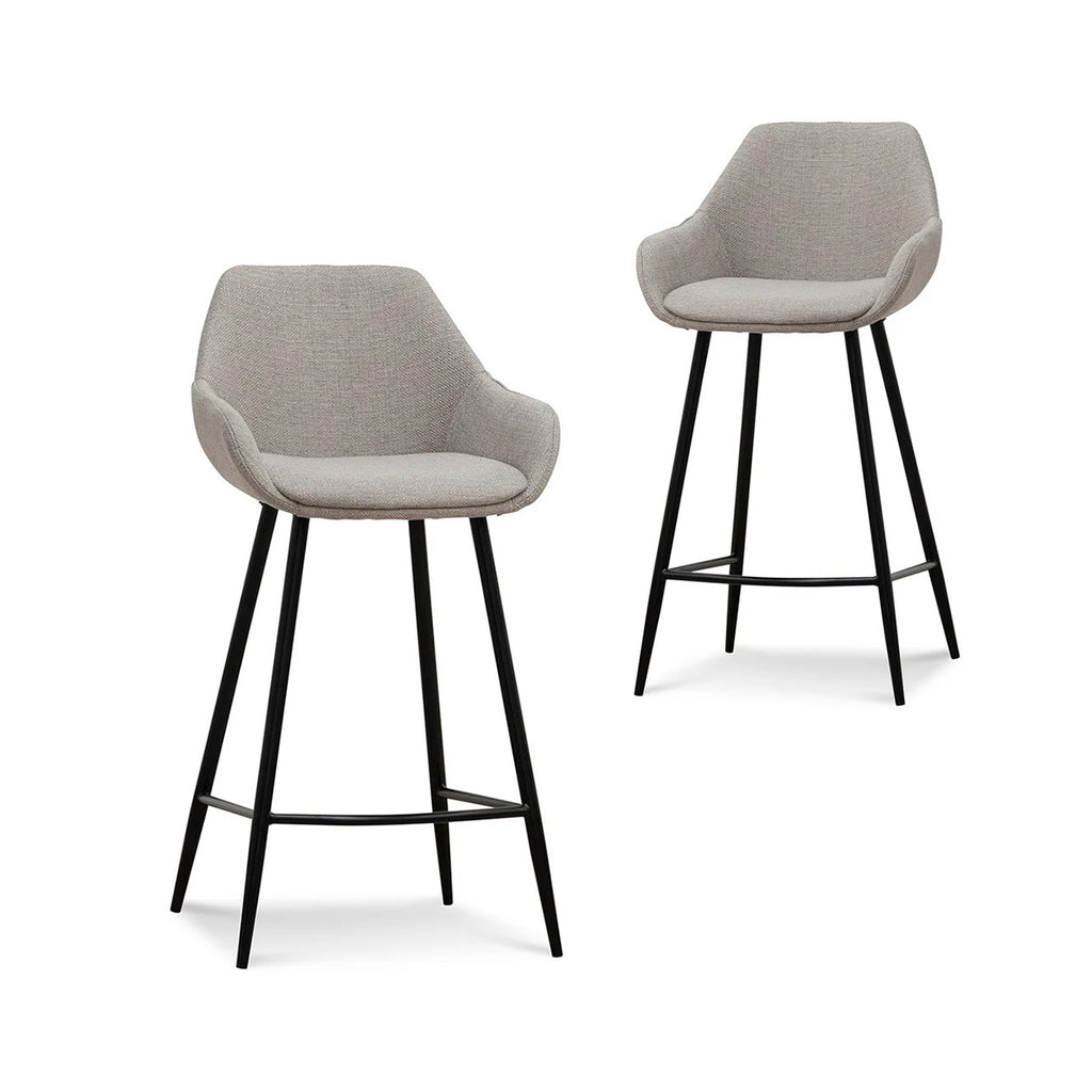 Zoey Fabric Bar Stool - Beige