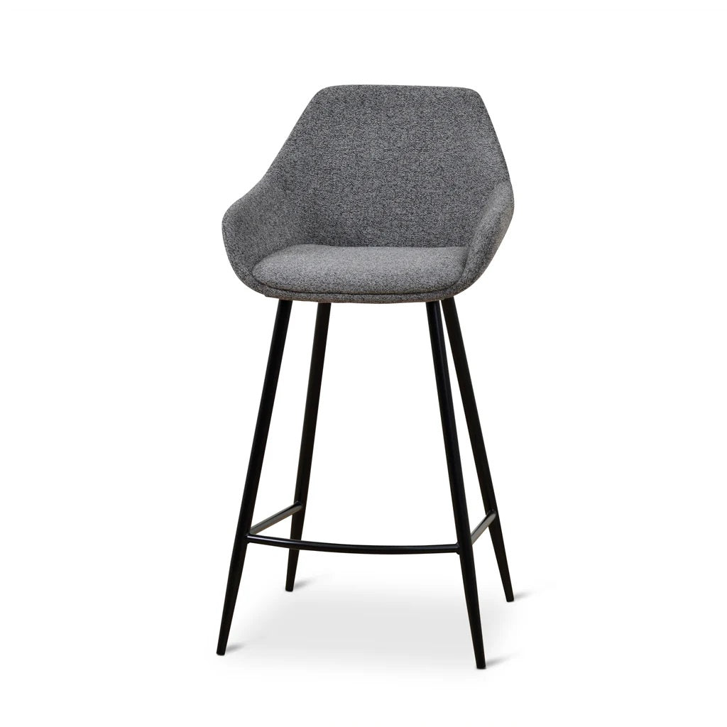 Zoey Fabric Bar Stool - Spec Charcoal