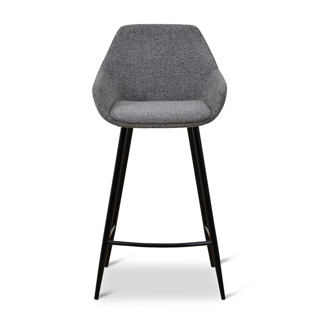 Zoey Fabric Bar Stool - Spec Charcoal