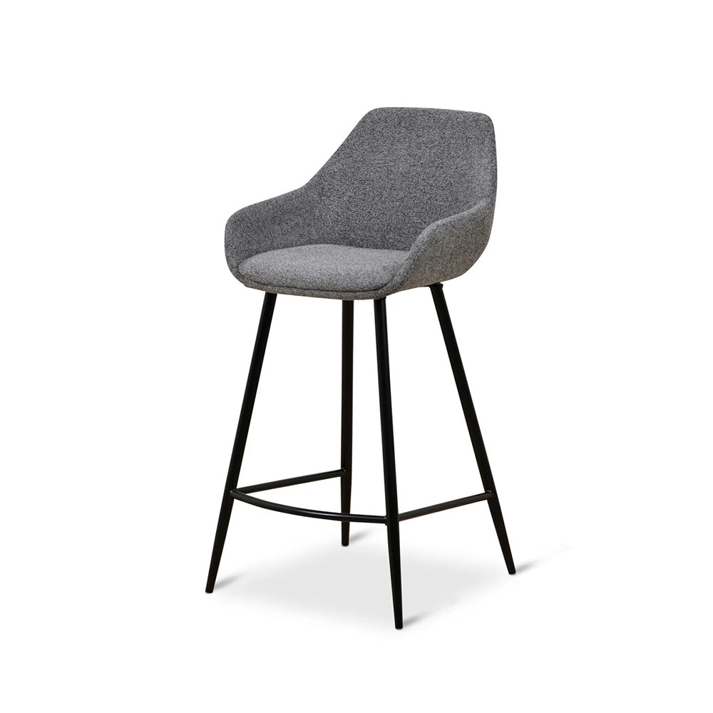 Zoey Fabric Bar Stool - Spec Charcoal