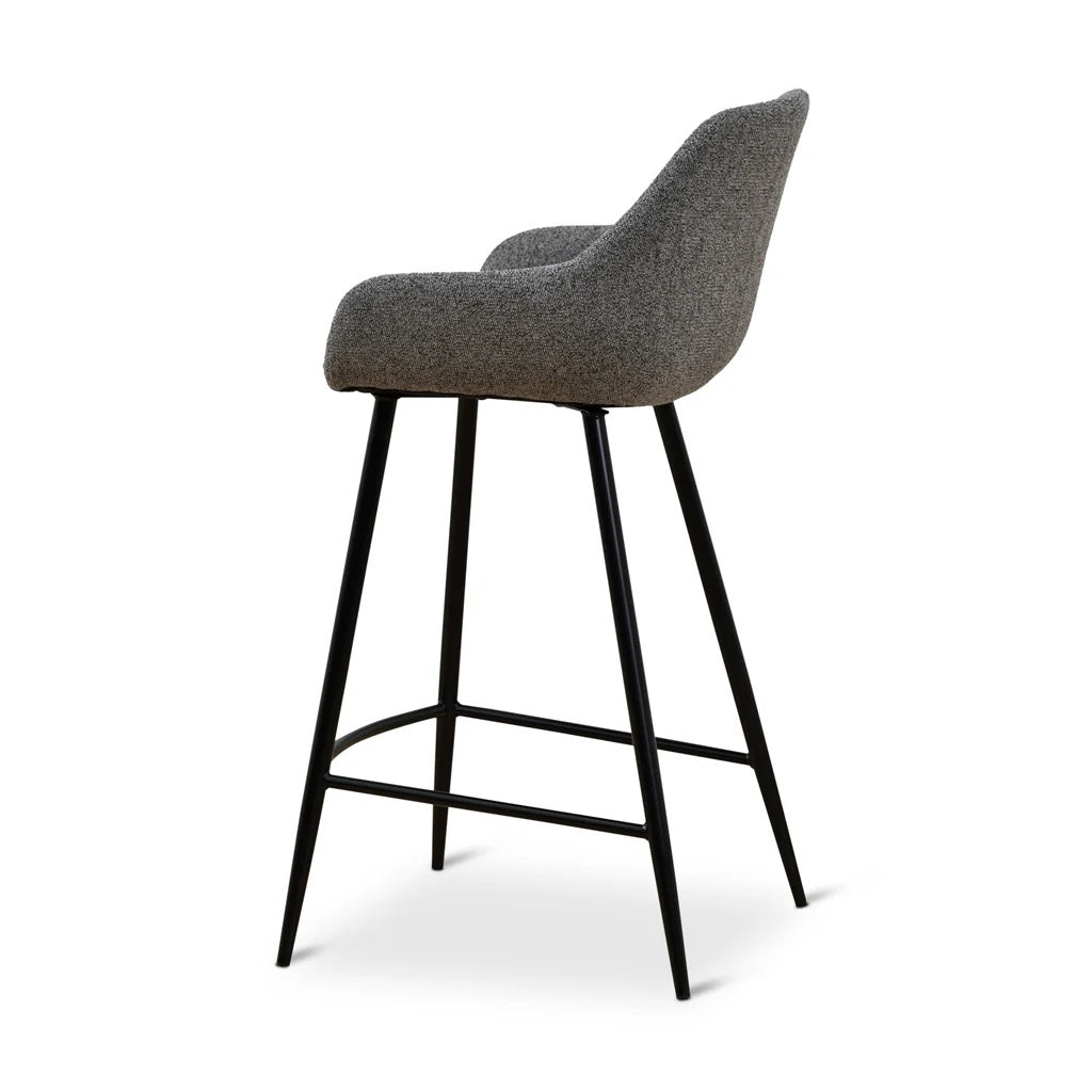 Zoey Fabric Bar Stool - Spec Charcoal