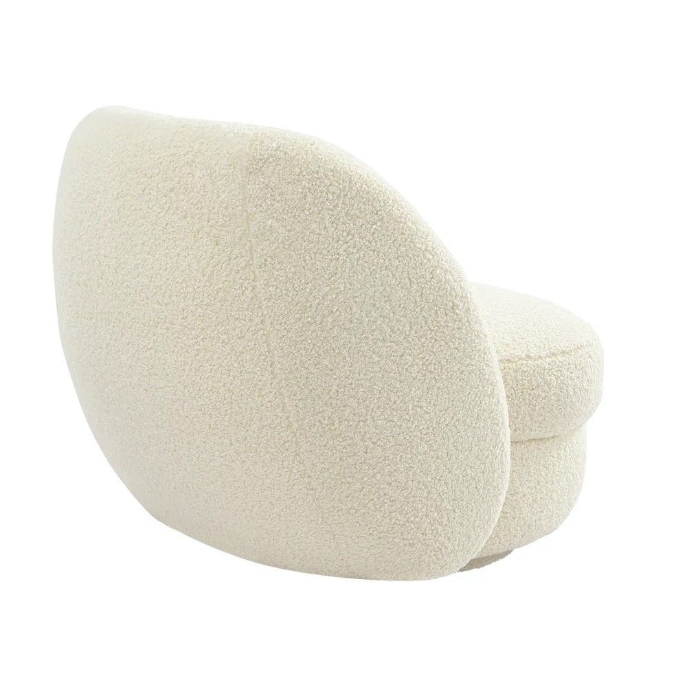 Abbey Swivel Arm Chair - Ivory Cosy Shearling