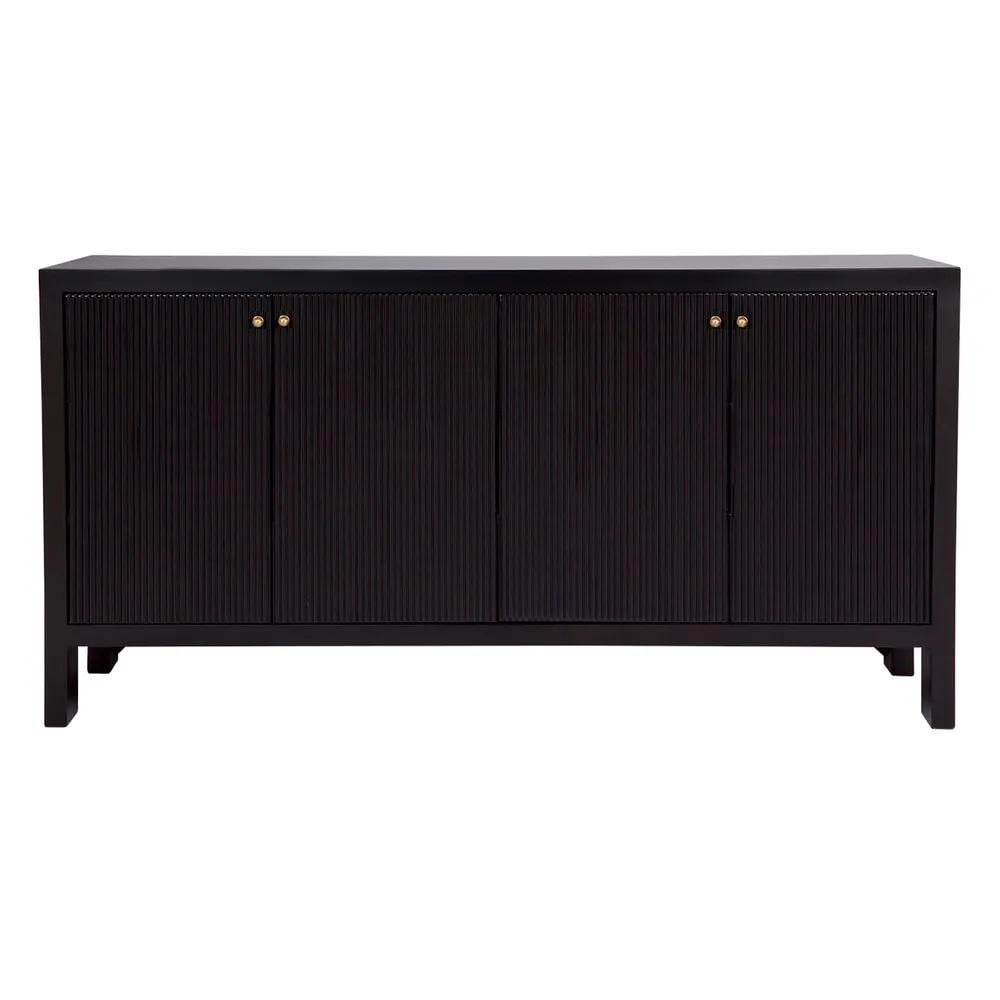 Adele 4 Door Black Buffet | Luxury Black Buffet Cabinet