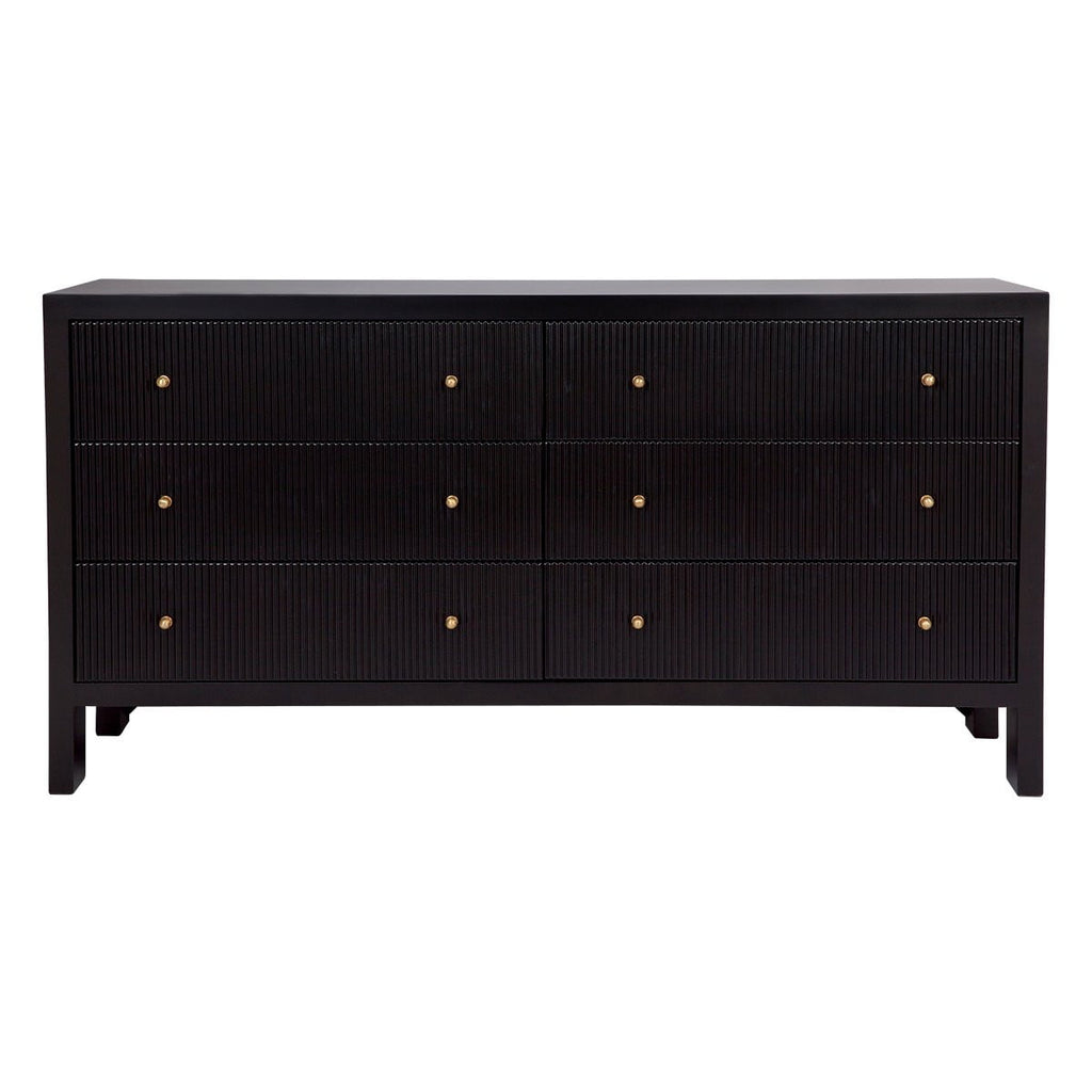 Adele 6 drawer chest black | Attica House