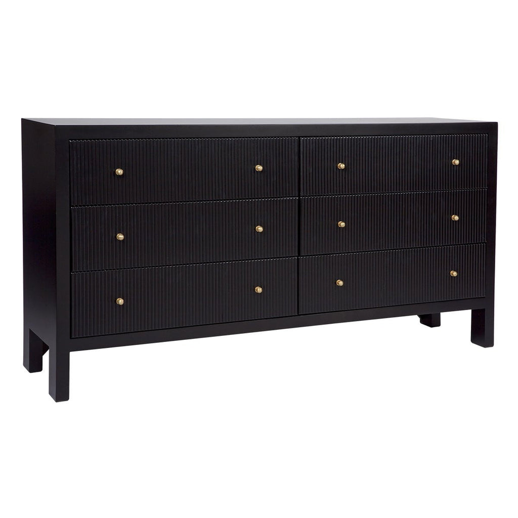 Adele 6 drawer chest black | Attica House