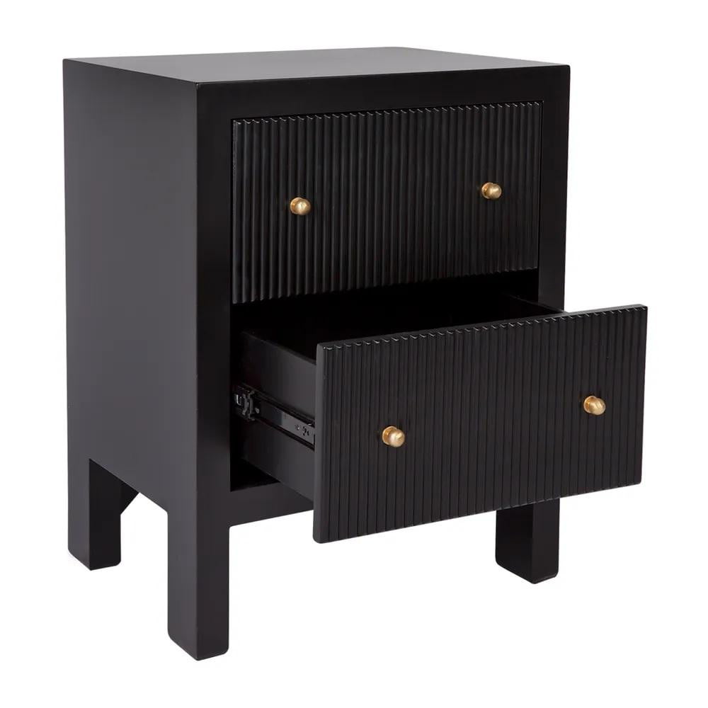 Adele Bedside Table Small Black |Attica House