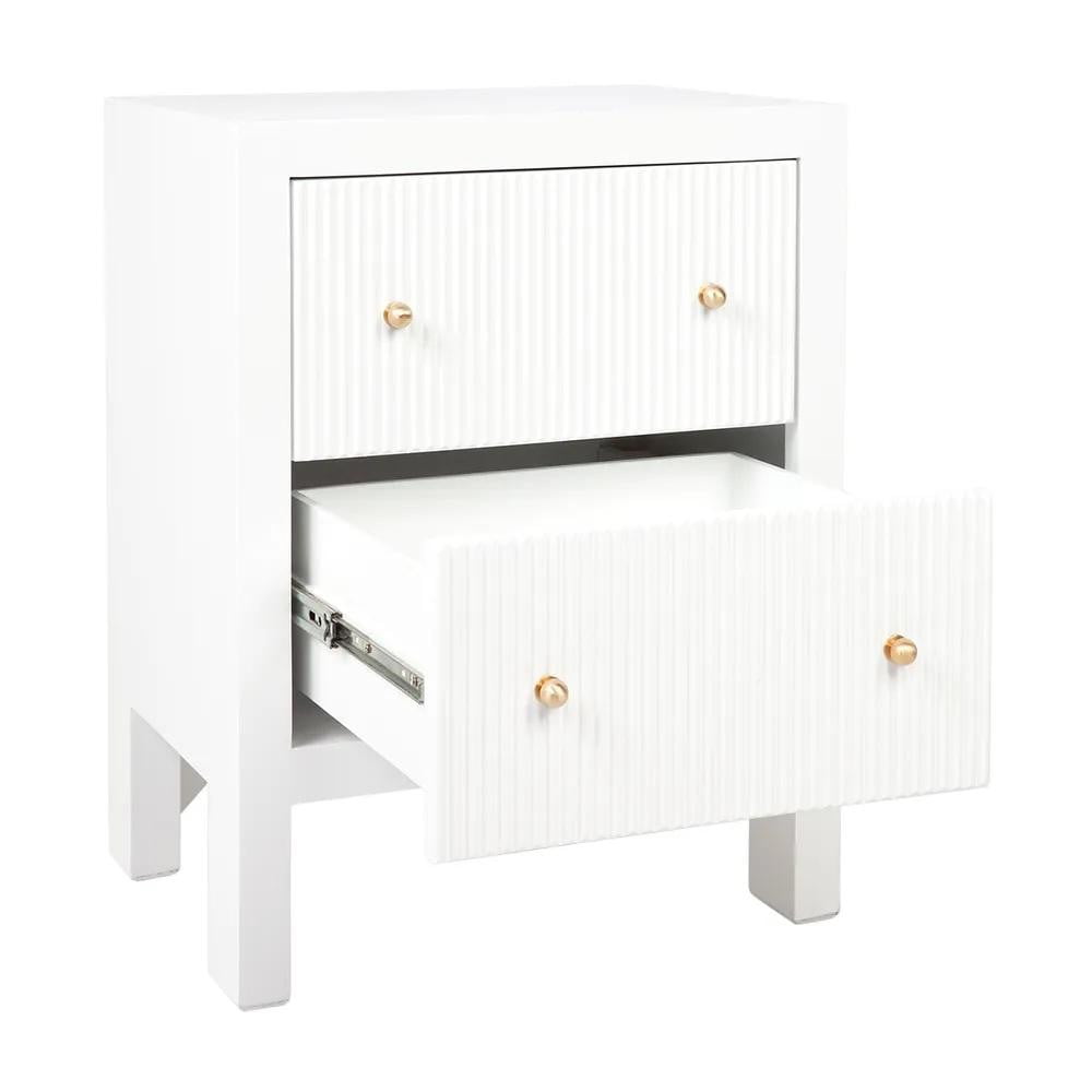 Adele Bedside Table Small White | Attica House