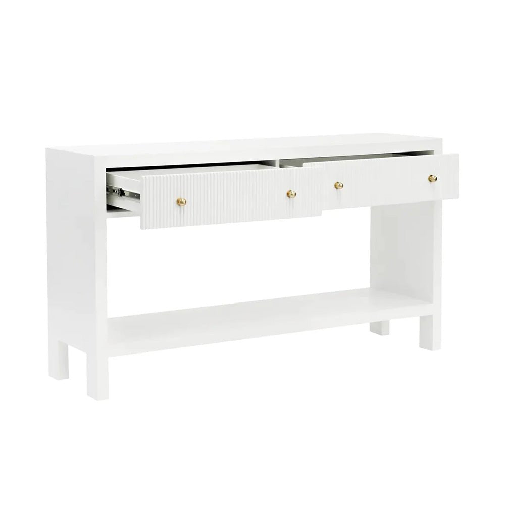 Adele White Console Table | Modern Furniture