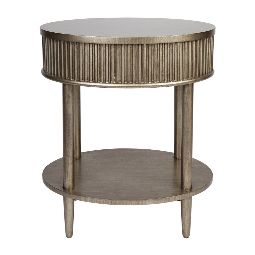 Allegra Gold Bedside Table - Oval