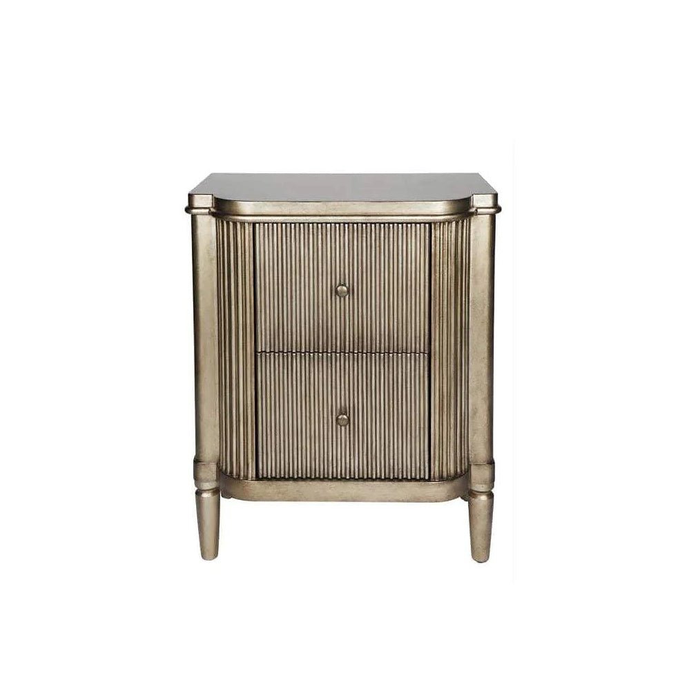 Amara Large Bedside Table - Antique Gold