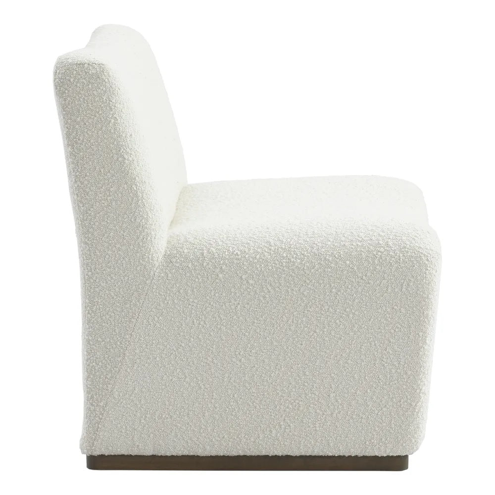 Bristol White Boucle Occasional Chair