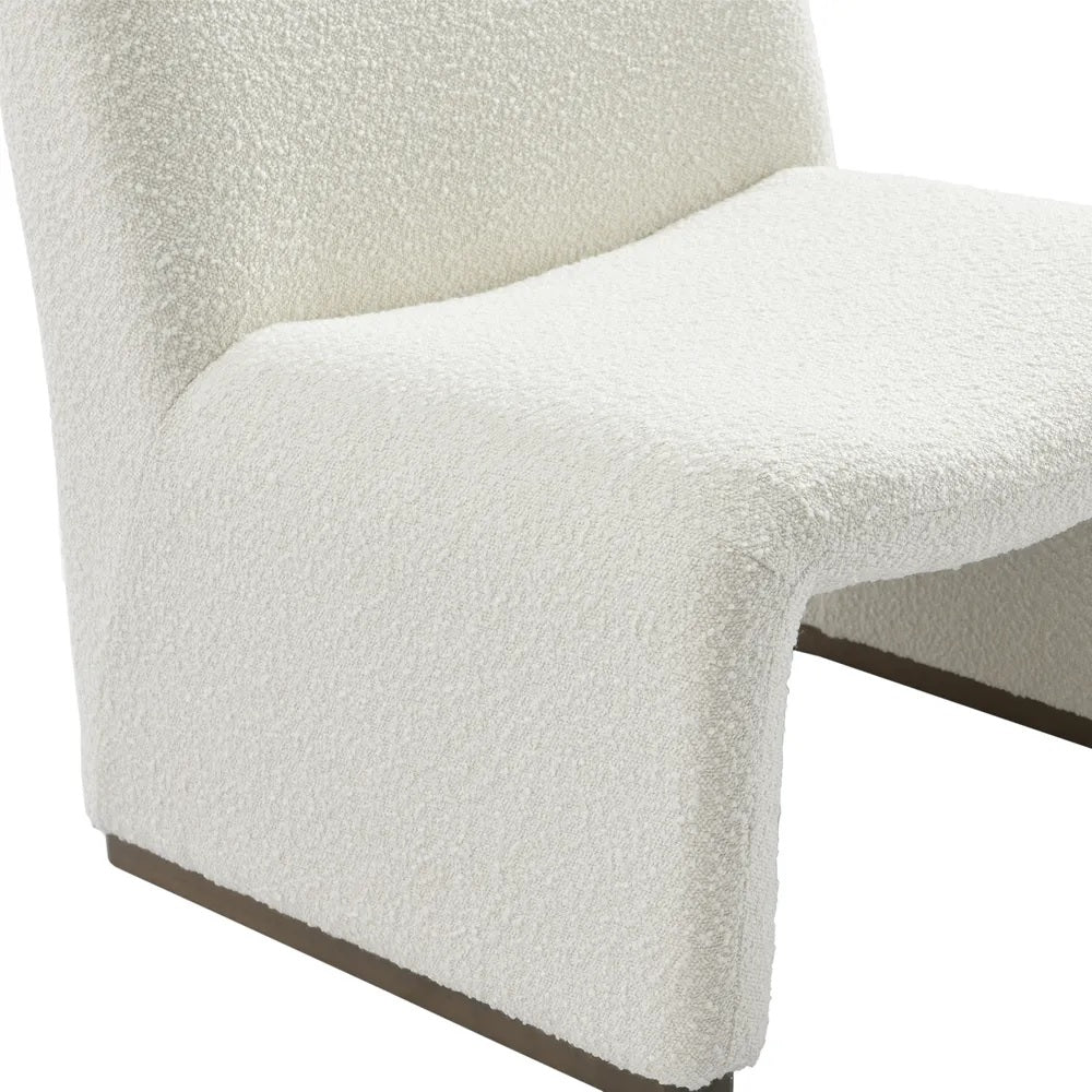 Bristol White Boucle Occasional Chair