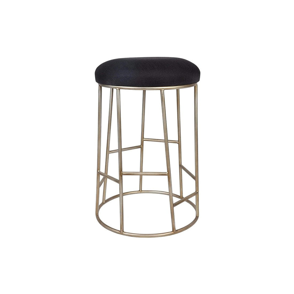 Avalon Kitchen Stool - Black & Gold | Art Deco Furniture