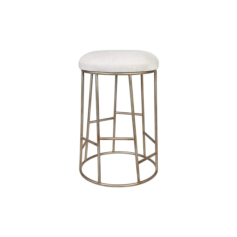 Avalon Kitchen Stool - Natural & Gold