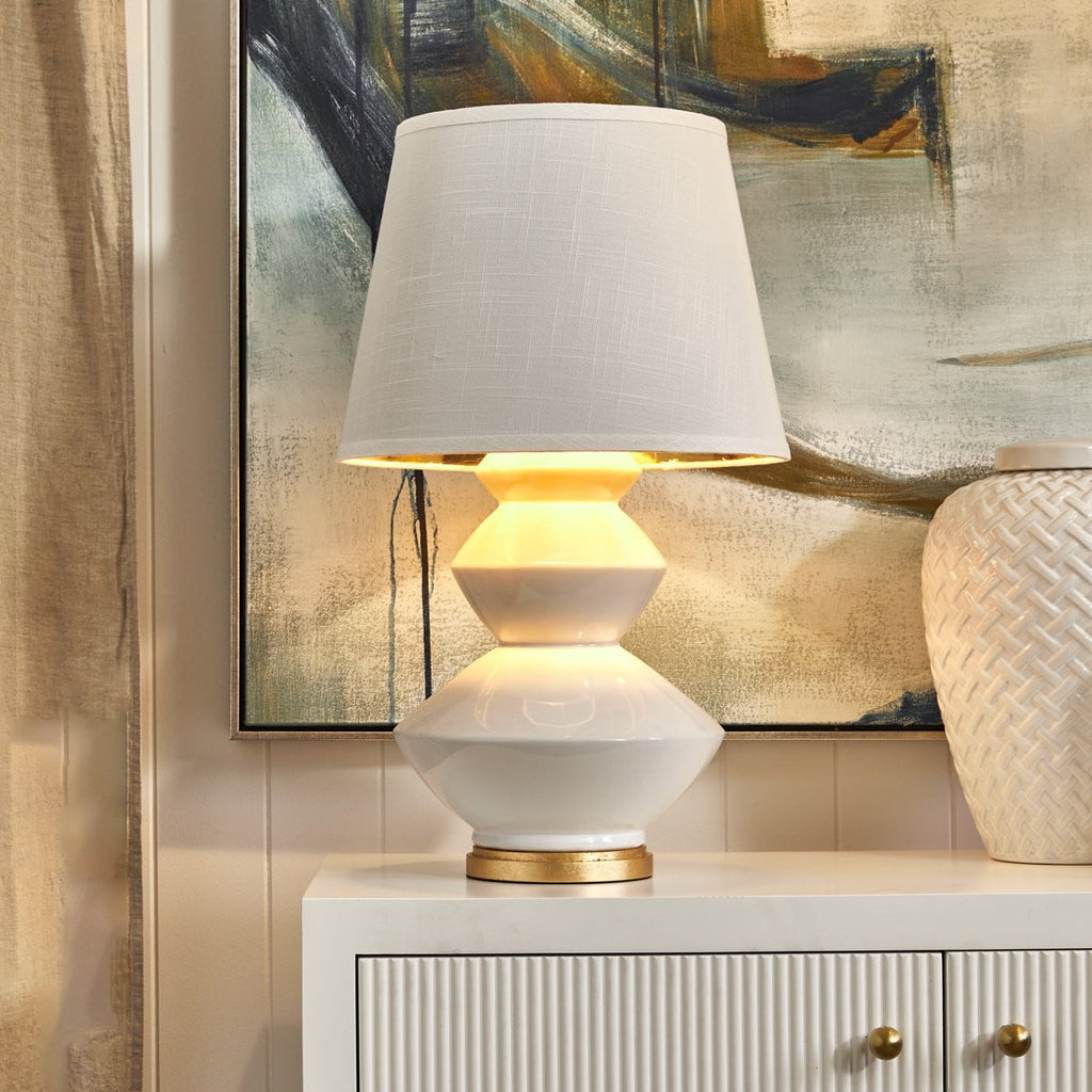 Baldwin White Table Lamp