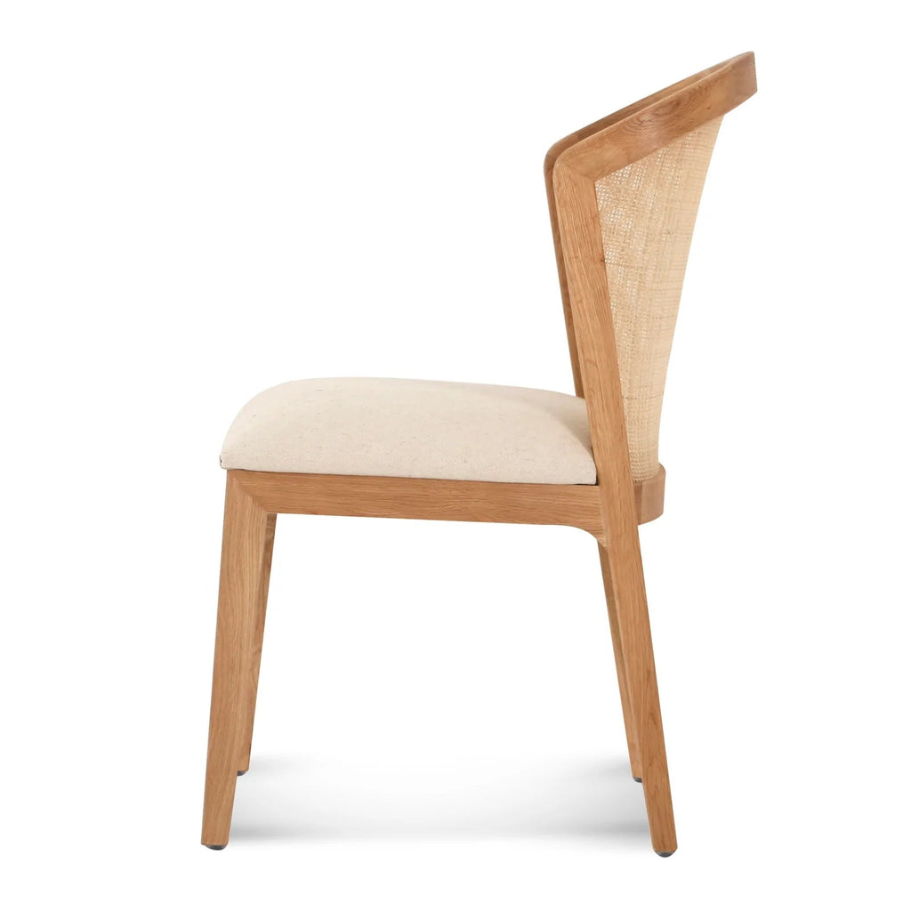 Belmont Cane Dining Chair - Light Beige