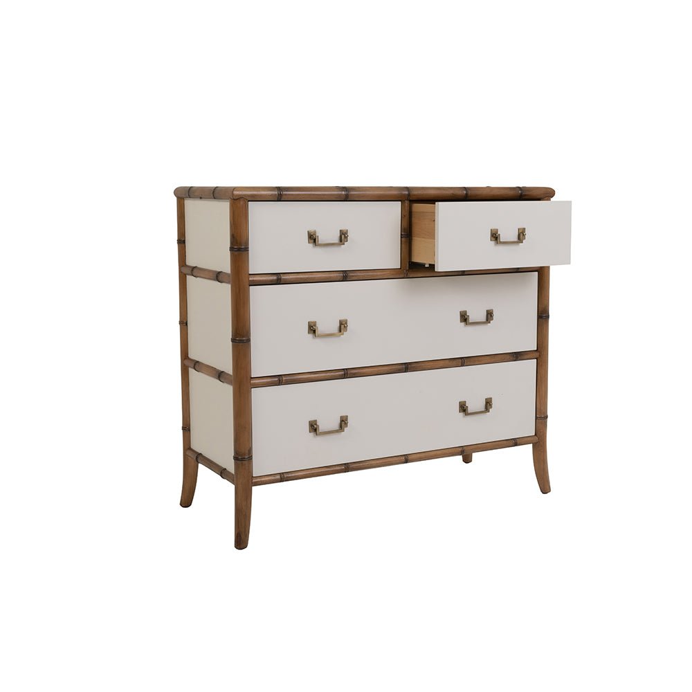 Bordeaux 4 Drawer Tallboy - Ivory