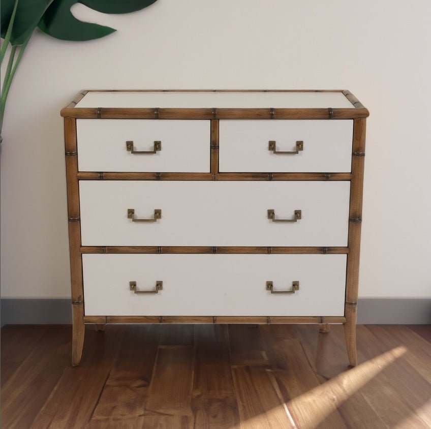 Bordeaux 4 Drawer Tallboy - Ivory