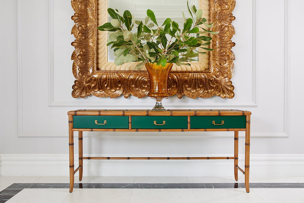 Bordeaux Large Console Table - Green