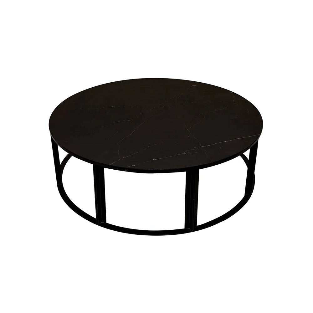 Bowie Large Black Round Coffee Table