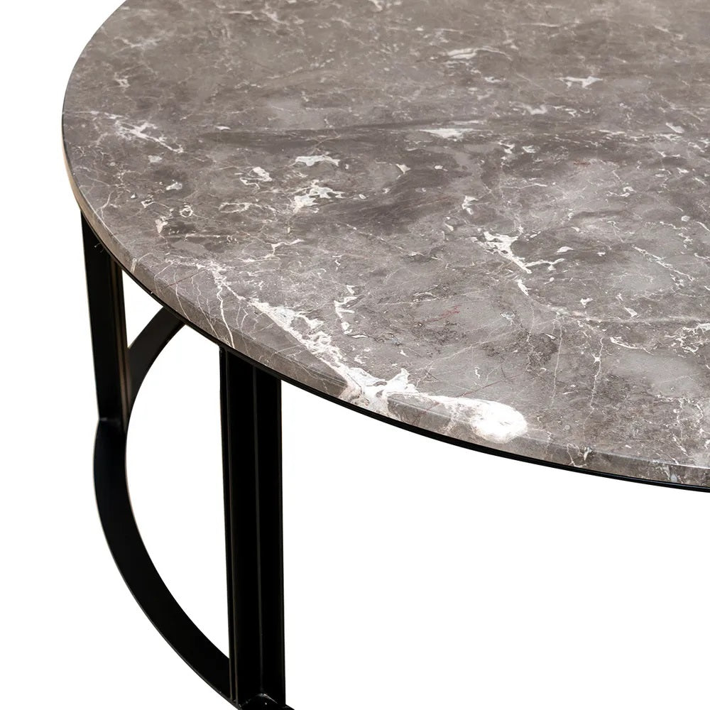 Bowie Grey Marble Coffee Table