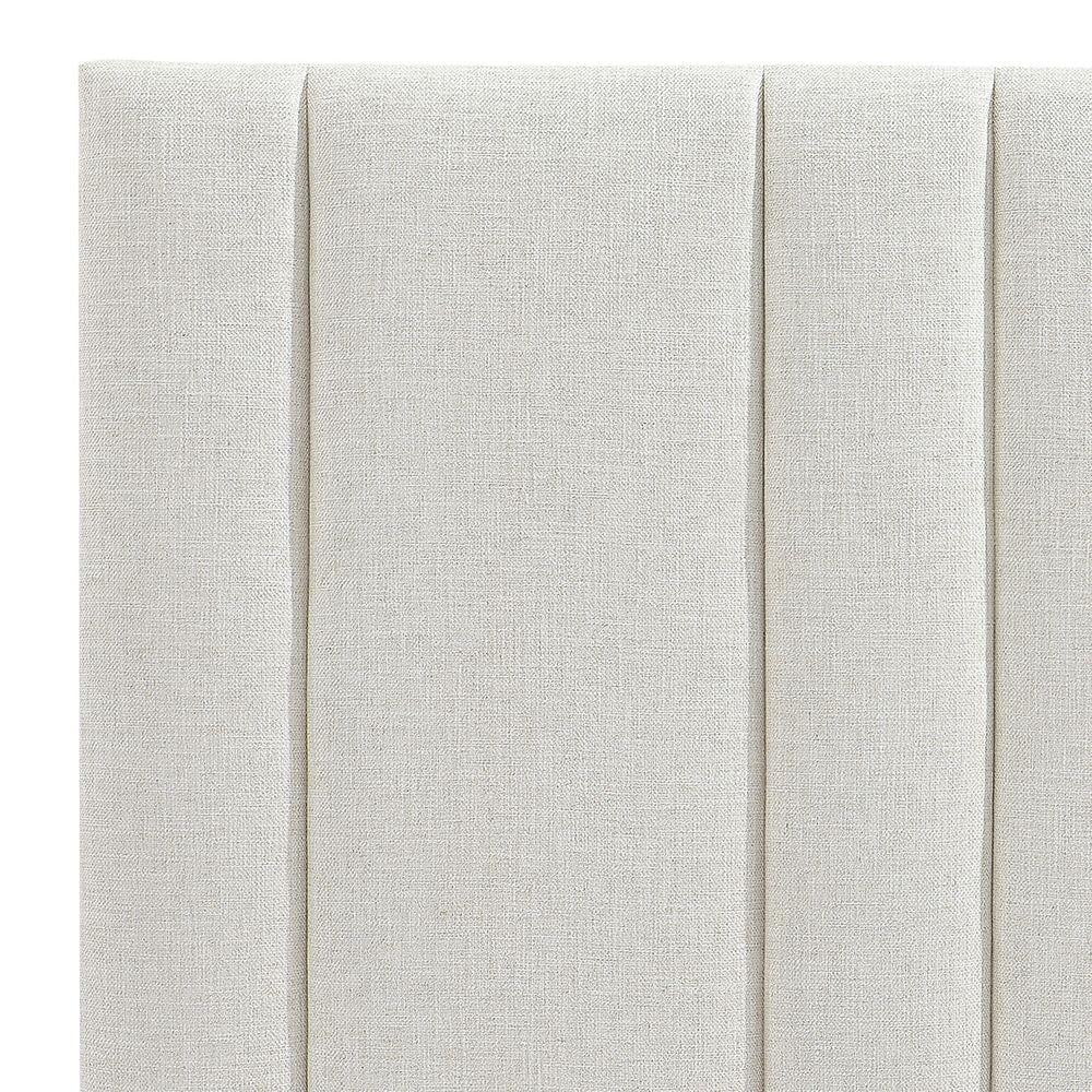 Bronx Panelled Queen Bedhead Natural Linen | Attica House 