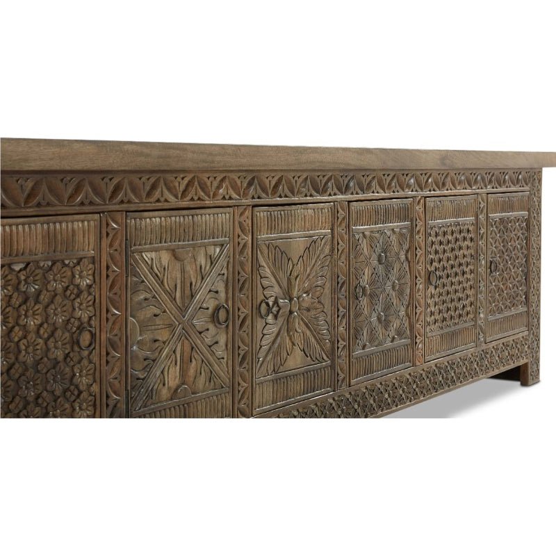 Cannes Hand Carved Buffet - Walnut Grey