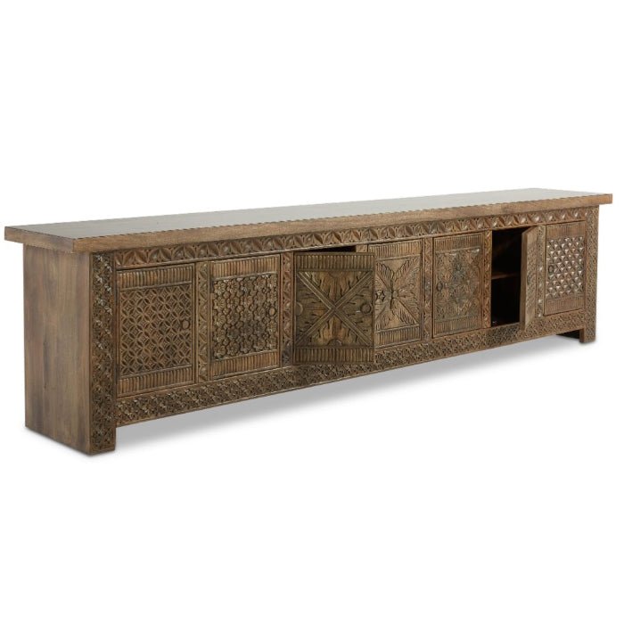 Cannes Hand Carved Buffet - Walnut Grey