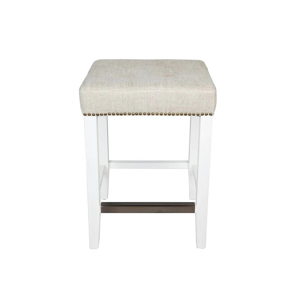 Canyon Hamptons Kitchen Stool - White Frame