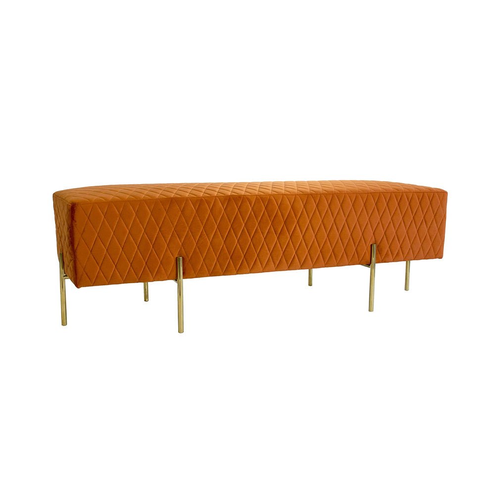 Celine Bench Ottoman - Burnt Orange