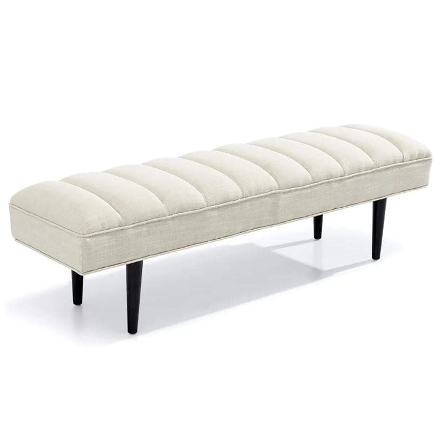 Central Park Upholstered Ottoman - Natural